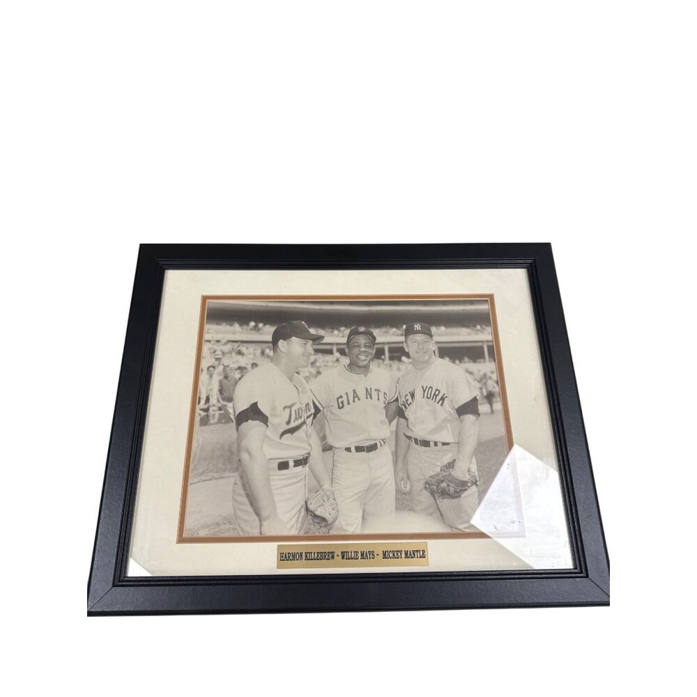Harmon Killebrew Willie Mays Mickey Mantle Framed MLB Legends Phote SKU 7134